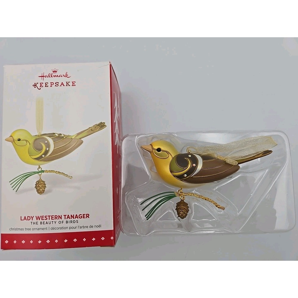 Hallmark Keepsake LADY WESTERN TANAGER Beauty of Birds Series Ornament 2015